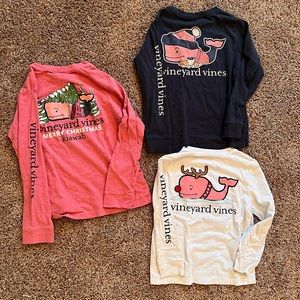 Kids Vineyard Vines long sleeve christmas shirt bundle